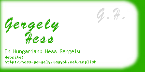 gergely hess business card